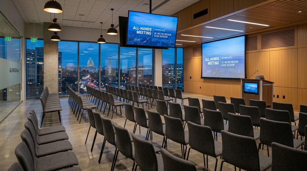 All-Hands Rooms and Town Hall Spaces: Designing Large-Format Gathering Areas
